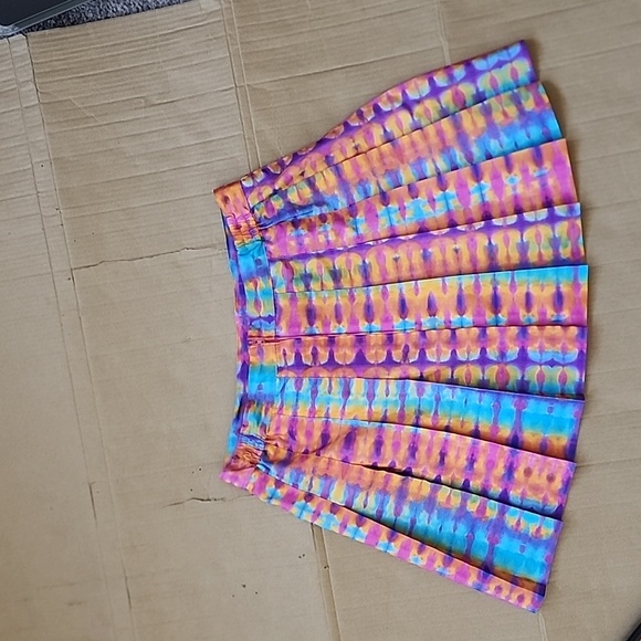 Darlyn vintage purple/orange tie-dye pleated tennis skirt-12 - Picture 2 of 7